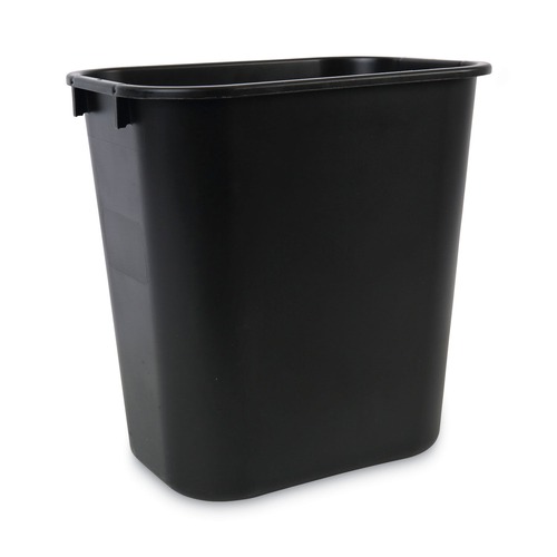 Indoor Waste Receptacles | Boardwalk 3485201 14 qt. Plastic Soft-Sided Wastebasket - Black image number 0