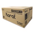 Perforated Roll & Hand Towels | Karat FP-PHC99PP-1C Polypropylene Plastic Hinged Container 9 x 9 x 3 Black/Clear Plastic 50/Pack 3 Packs/Carton image number 0