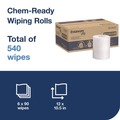 Cleaning Cloths & Wipes | Tork 192841 1-Ply 12 x 12 Chem-Ready Wiping Rolls - White (6/Carton) image number 2
