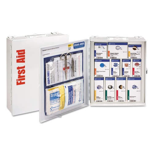 First Aid Kits | First Aid Only FAO90578021 ANSI 2015 SmartCompliance Class A General Business No Meds First Aid Station for 25 People with Metal Case (1-Kit) image number 0