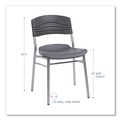 Indoor Seating | Iceberg 64517 18 in. Seat Height Supports Up to 225 lbs. CafeWorks Chair - Graphite Seat/Back, Silver Base (2/Carton) image number 5