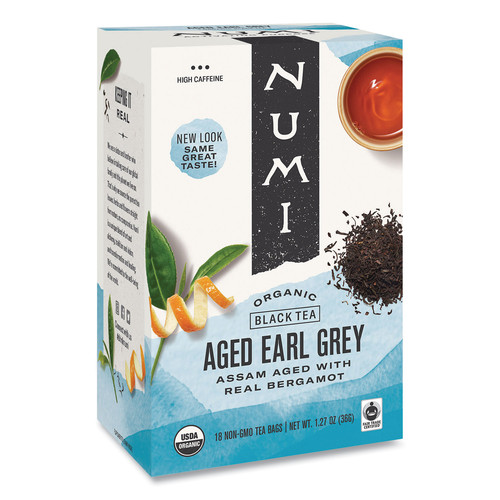 Tea | Numi 10170 1.27 oz. Organic Teas and Teasans - Aged Earl Grey (18/Box) image number 0