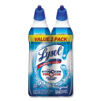 LYSOL Brand 19200-96084 24 oz. Toilet Bowl Cleaner with Hydrogen Peroxide - Ocean Fresh (2/Pack)