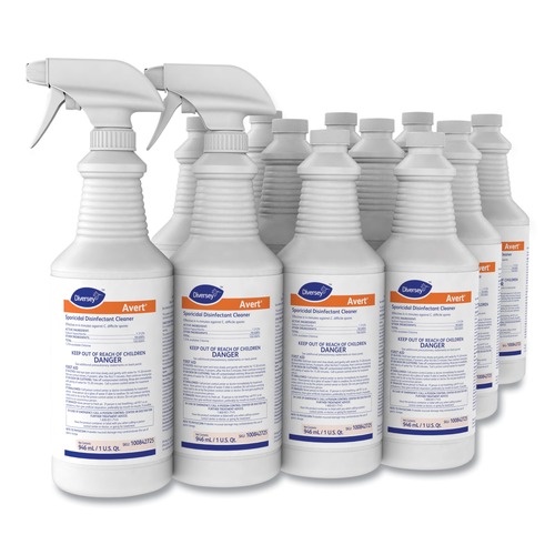 Disinfecting & Cleaning Solutions | Diversey Care 100842725 32 oz. Spray Bottle Avert Sporicidal Disinfectant Cleaner (12/Carton) image number 0