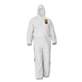 Cleaning Cloths & Wipes | Ansell 38938 A35 Liquid and Particle Protection Coveralls Hooded - Large, White (25/Carton) image number 0