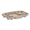 Cup Trays | Chinet 20969 StrongHolder 8 oz. - 22 oz. Molded Fiber Cup/Food Tray - Beige (250/Carton) image number 3