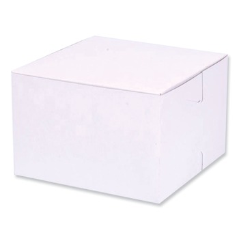 BAKERY BOXES AND CONTAINERS | SCT 1509 6 in. x 6 in. x 4 in. Paper Standard Bakery Boxes - White (250/Carton)