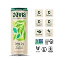 Tea | Zevia 01706-12 12 oz Can Zero Sugar Naturally Sweetened Green Tea (12/Carton) image number 1