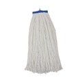 Mop Heads | Boardwalk BWK724RCT 24 oz. Cut-End Lie-Flat Rayon Wet Mop Head - White (12/Carton) image number 0