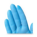 Food Service Disposable & Single Use Gloves | Ansell 54188 4 mil Thick 9.5 in. Long Powder-Free G10 Comfort Plus Blue Nitrile Gloves - Large, Light Blue (100/Box) image number 5