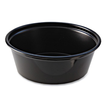 Fabri-Kal PC150SB 1.5 oz. Squat Portion Cups - Black (2500/Carton)