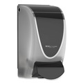 Soap Dispensers | SC Johnson TPB1LDS 4.92 in. x 4.5 in. x 9.25 in. 1 L Transparent Manual Dispenser - Black/Chrome (15/Carton) image number 1