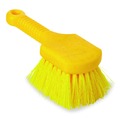 Brushes | Rubbermaid Commercial FG9B2900YEL 8 in. Brush 8 in. Gray Plastic Handle Long Handle Scrub - Yellow Synthetic Bristles (6/Carton) image number 1