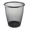 Indoor Waste Receptacles | Safco 9717BL Onyx 5-Gallon Round Steel Mesh Wastebasket - Black image number 0