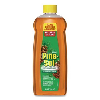 JANITORIAL | Pine-Sol 60146EA 14 oz Bottle Multi-Surface Cleaner Disinfectant Concentrated - Pine Scent