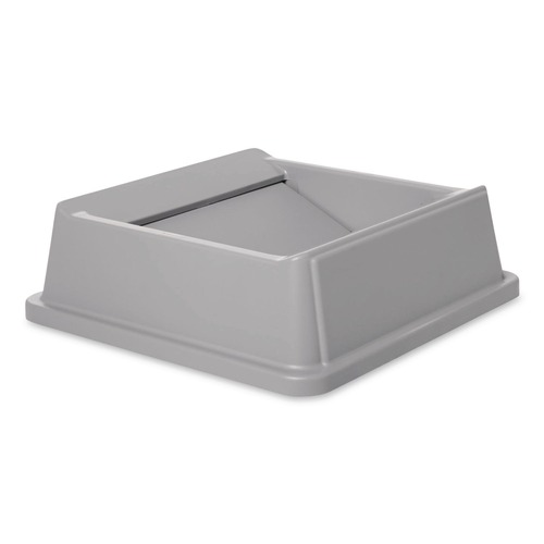 Waste Receptacle Lids | Rubbermaid Commercial FG266400GRAY 20.13 in. Plastic Untouchable Square Swing Top Lid - Gray image number 0
