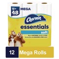 Perforated Roll & Hand Towels | Charmin 80370714 2-Ply Septic Safe Essentials Soft Bathroom Tissue - White (4 Packs/Carton) image number 1