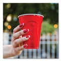 Perforated Roll & Hand Towels | SOLO SQ1820-20004 18 oz Squared Plastic Party Cups - Red (240/Carton) image number 4