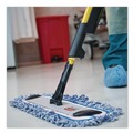 Mop Heads | Rubbermaid Commercial FGQ41600BL00 18 in. Nylon/Polyester Microfiber High Absorbency Mop Pad - Blue (6/Carton) image number 5