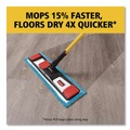 Mops | Rubbermaid Commercial 2132426 19.5 in. x 5.5 in. Microfiber Head 48 in. to 72 in. Aluminum Handle Adaptable Flat Mop Kit - Blue/Yellow image number 4