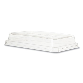 Eco-Products EP-SCRC107LID-R 10.82 in. x 10.71 in. x 1.83 in. Worldview 100% Recycled Content Plastic Lid - Clear (200/Carton)