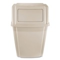 Indoor Waste Receptacles | Rubbermaid Commercial FG782200BEIG Slim Jim 15-Gallon Wall-Mounted Container - Beige image number 0