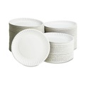 Plates | AJM Packaging Corporation 10100 9 in. Diameter Paper Plates - White (100/Pack) image number 2