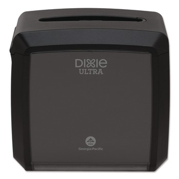 NAPKIN DISPENSERS | Georgia-Pacific 54527A Dixie Ultra 7.6 in. x 6.1 in. x 7.2 in. Tabletop Napkin Dispenser - Black