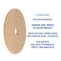 Floor Pads-Cleaning, Buffing & Polishing | Boardwalk 7000126614 27 in. Diameter Burnishing Floor Pads - Tan (5/Carton) image number 5