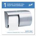 Toilet Tissue Dispensers | Scott 09606 7 1/10 in. x 10 1/10 in. x 6 2/5 in. Pro Coreless SRB Stainless Steel Tissue Dispenser image number 1