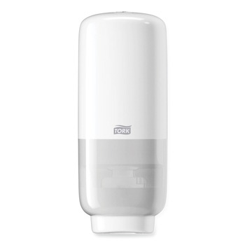 SOAP DISPENSERS | Tork 571600 4.45 in. x 5.12 in. x 10.94 in. Elevation Foam Skincare Auto Dispenser with Intuition Sensor - White (4/Carton)