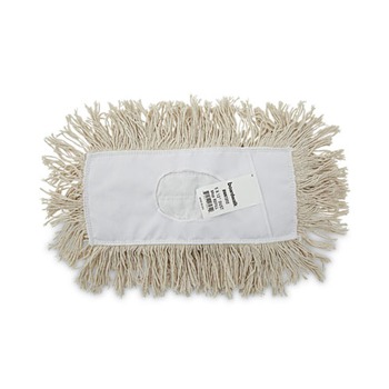 Boardwalk BWK1312 12 in. x 5 in. Cotton Dust Mop Head - White