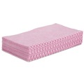 Cleaning Cloths & Wipes | Boardwalk BWK-N8140 12 in. x 21 in. Foodservice Wipers - Pink/White (200/Carton) image number 2