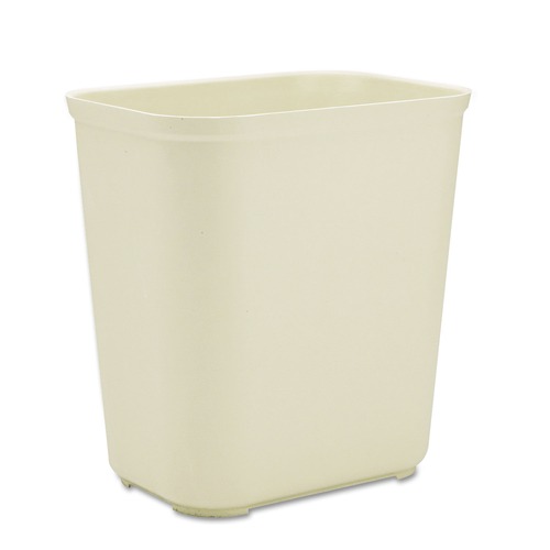 Indoor Waste Receptacles | Rubbermaid Commercial FG254300BEIG 7 gal. Fiberglass Wastebasket - Beige image number 0