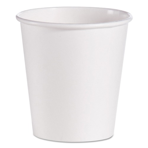 Cups | SOLO 510W 1-Sided Poly 10 oz. Paper Hot Cups - White (1000/Carton) image number 0