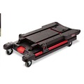Carts | Rubbermaid Commercial FG430000BLA 23.88 in. x 45.13 in. x 34.38 in. 400 lbs. Capacity 2 Shelves Plastic Convertible Utility Cart - Black image number 5
