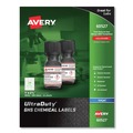 Perforated Roll & Hand Towels | Avery 60527 UltraDuty 1 in. x 2.5 in. GHS Chemical Waterproof and UV Resistant Labels - White (600/Pack) image number 0
