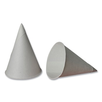 CUPS | Eco Touch CC45 4.5 oz. Sugarcane Cone Cups - White (5000/Carton)
