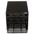 Condiment Organizers | Safco 3275BL 11.5 in. x 8.25 in. x 8.25 in. 7 Compartments 3 Drawer Hospitality Organizer - Black image number 1