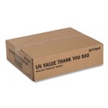 T-Sacks & Thank You Bags | AmerCareRoyal RPTYB6V 11.5 in. x 20 in. x 20 in. Thank You - Have a Nice Day Labeling Cut-Out Handles Thank You Bags - White/Red (775/Carton) image number 3