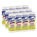 Cleaning Cloths & Wipes | LYSOL Brand 19200-81145 7 in. x 7.25 in. 1-Ply Disinfecting Wipes - Lemon and Lime Blossom, White (35 Wipes/Canister, 12 Canisters/Carton) image number 0