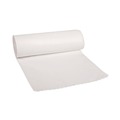 Low-Density Trash Bags | Boardwalk H7658MWKR01 55 Gallon 0.63 mil 38 in. x 58 in. Repro Low-Density Can Liners - White (10 Rolls/Carton,10 Bags/Roll) image number 2