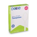 Disposable Spoons | Dixie TH207 Heavyweight Plastic Cutlery Teaspoons - White (100/Box) image number 2