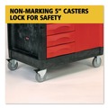 Carts | Rubbermaid Commercial FG453388BLA TradeMaster 750 lbs. Capacity 26.25 in. x 49 in. x 38 in. 1-Shelf Cart - Black image number 5