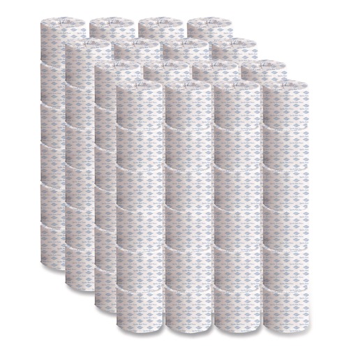 Perforated Roll & Hand Towels | GEN GEN248 4 in. x 3 in. 2-Ply Standard Bath Tissue - White (400 Sheets/Roll, 96 Rolls/Carton) image number 0