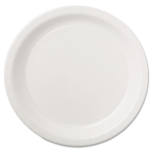 Plates | Hoffmaster PL7095 9 in. Coated Paper Dinnerware Plate - White (500/Carton) image number 0