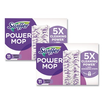 Swiffer 80769158 PowerMop 11.41 in. x 5.31 in. Mopping Pads (2/Carton)