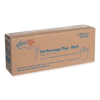 AmerCareRoyal CPLUG-BK 2 in. Beverage Plugs - Black (2000/Carton)