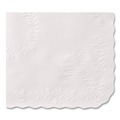 Placemats | Hoffmaster TC8704472 14 in. x 19 in. Anniversary Embossed Scalloped Edge Tray Mat - White (1000/Carton) image number 1