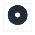 Floor Pads-Stripping | Boardwalk BWK4013BLA 13 in. Diameter Stripping Floor Pads - Black (5/Carton) image number 6